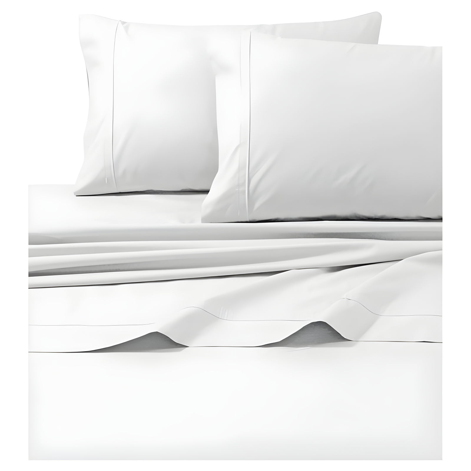Cotton Percale Solid Sheet Set (Twin Extra Long) White 300 Thread Count - Tribeca Living