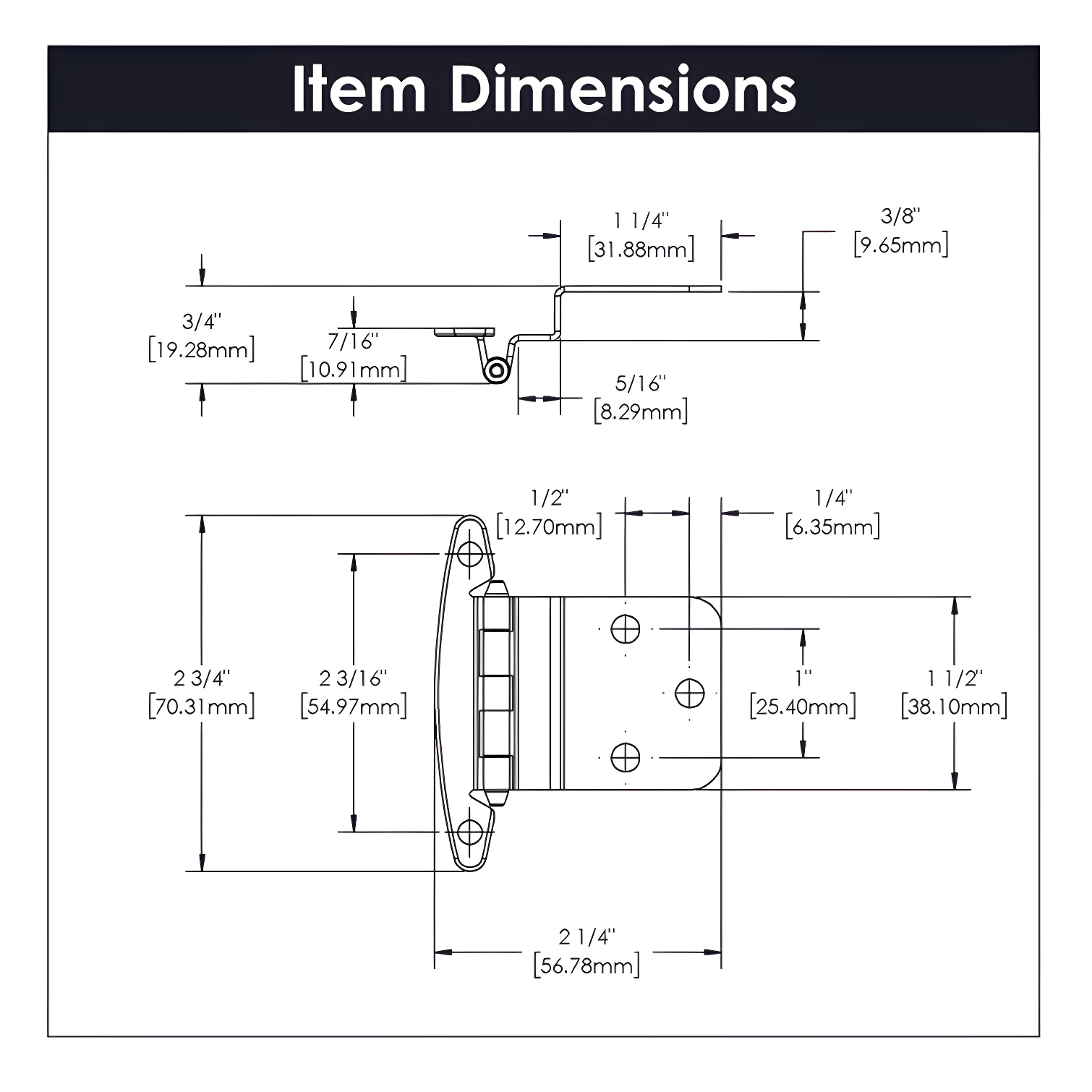 Invisible/Concealed Single Door Hinge