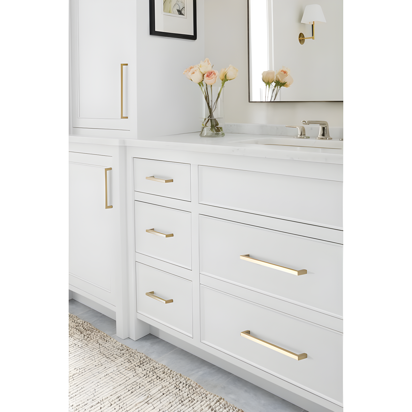 Amerock Monument 6-5/16 inch (160mm) Center-to-Center Golden Champagne Cabinet Pull