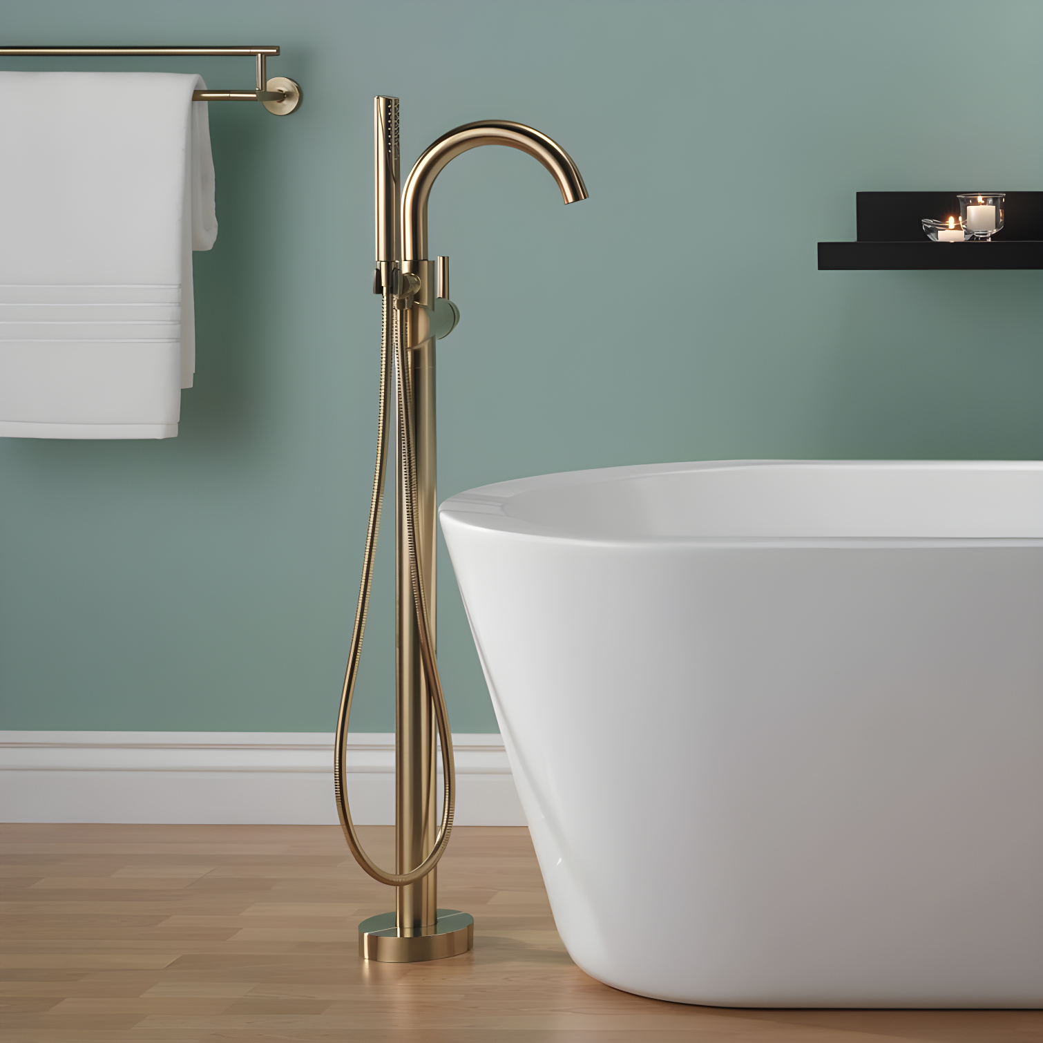 Trinsic Single Handle Floor Mounted Freestanding Tub Filler