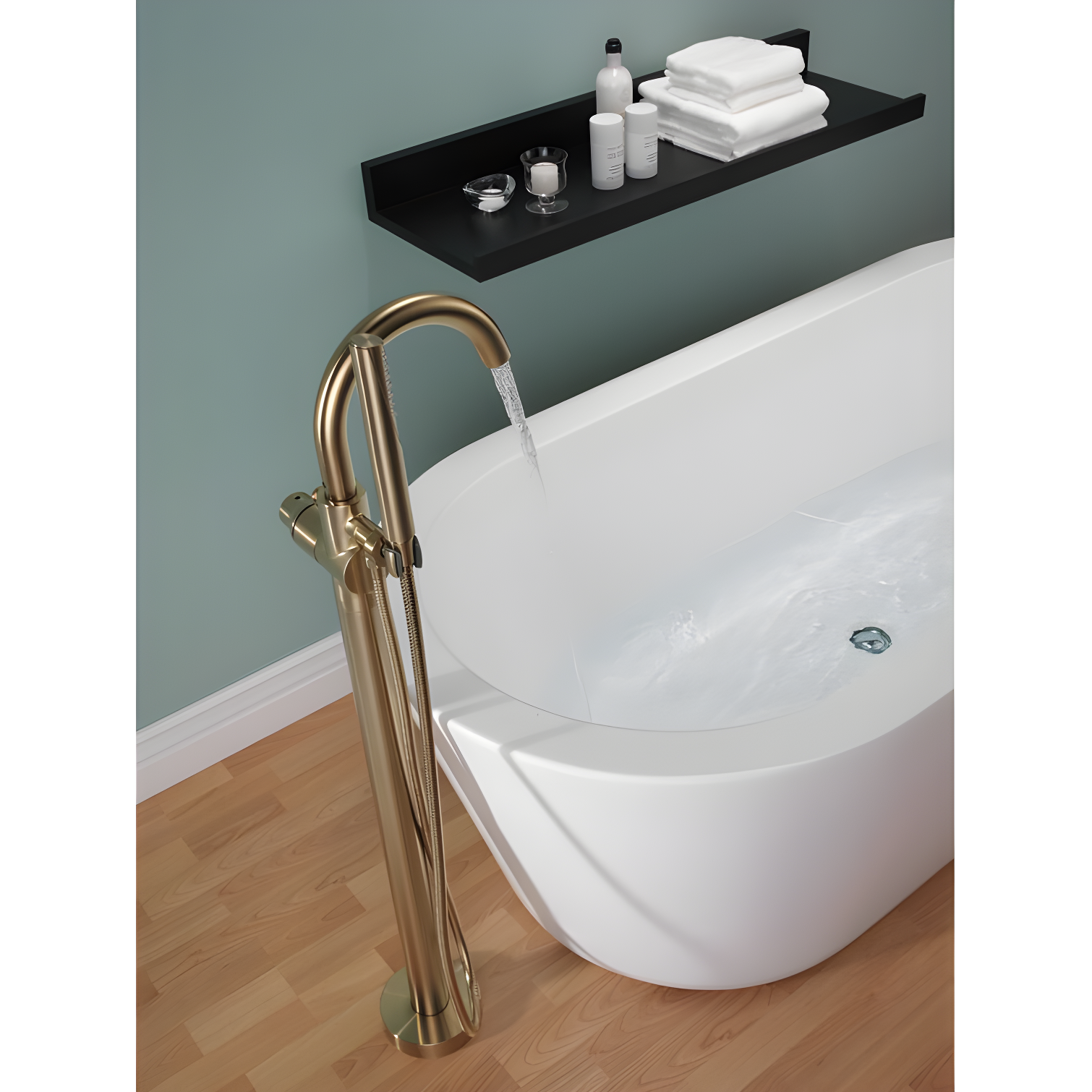Trinsic Single Handle Floor Mounted Freestanding Tub Filler