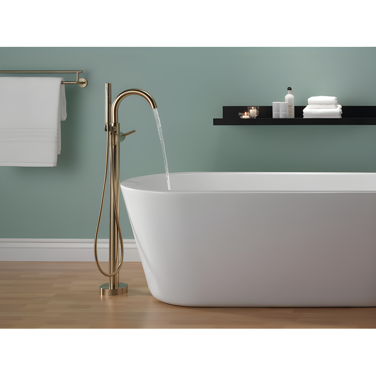 Trinsic Single Handle Floor Mounted Freestanding Tub Filler