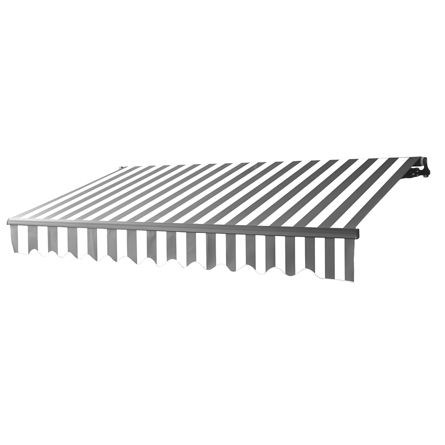 Retractable Home Patio Awning | Deck Canopy |UV Protection Sunshade | Manual Black Frame | Upgraded 2024