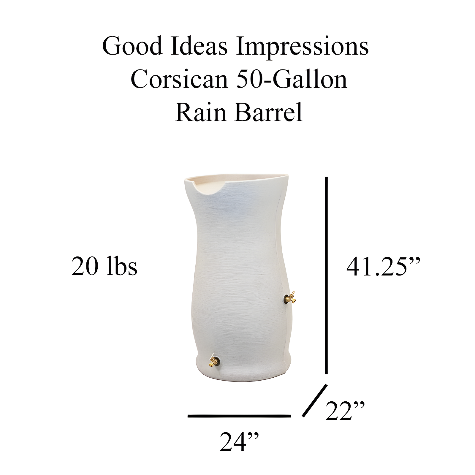 Good Ideas Good Ideas 50 Gallons Plastic Drainable Planter Rain Barrel