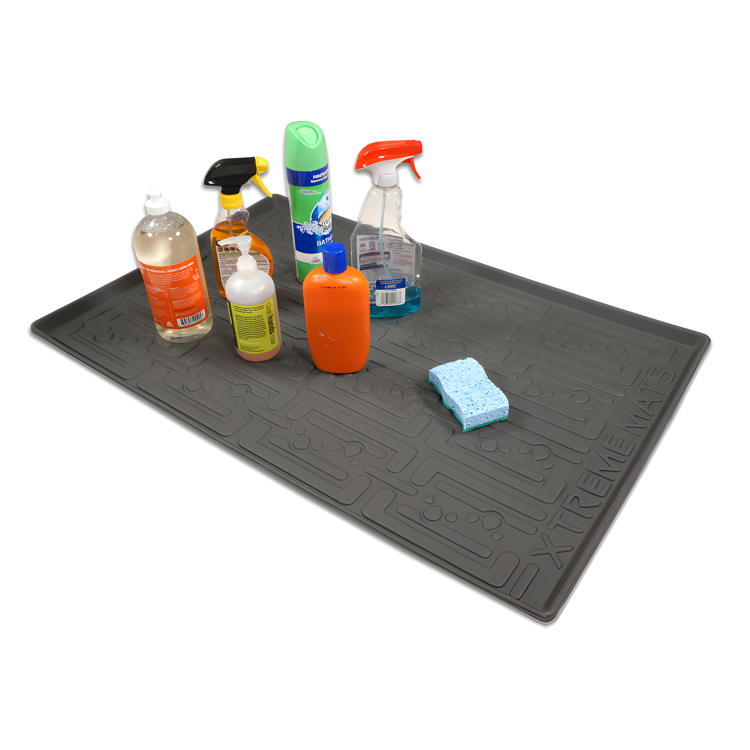Under Sink Cabinet Mat for Kitchen or Bath Flexible Drip Tray Cabinet Liner Beige or Grey