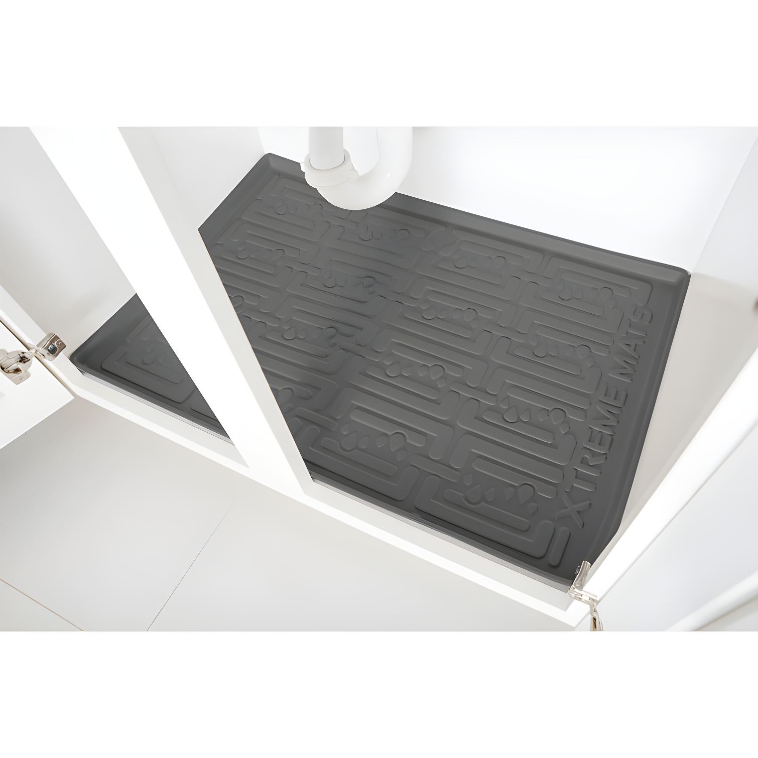 Under Sink Cabinet Mat for Kitchen or Bath Flexible Drip Tray Cabinet Liner Beige or Grey