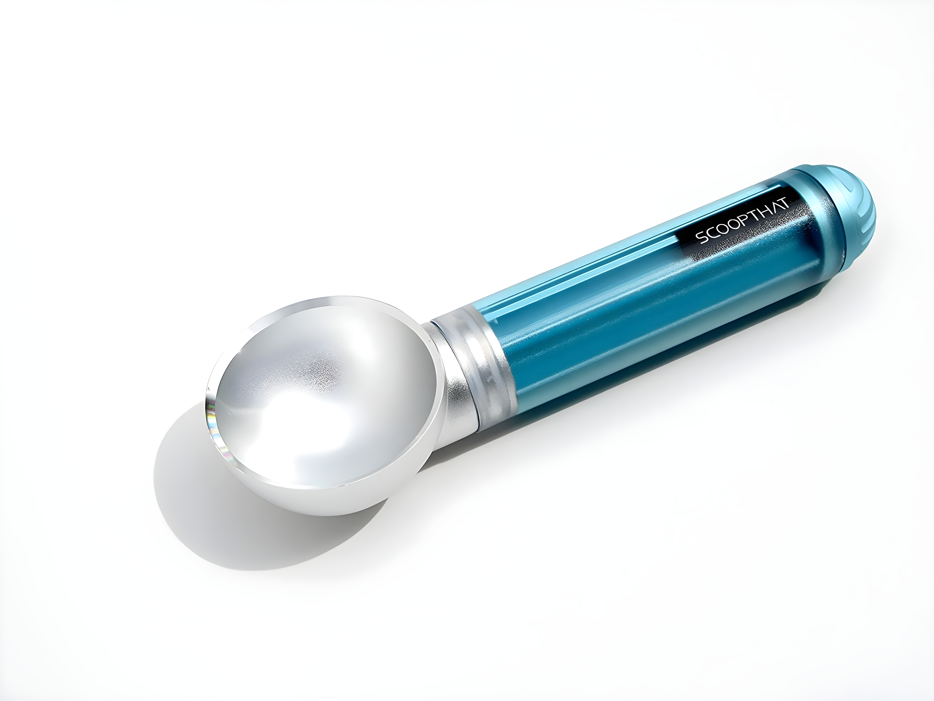 THAT Inventions ScoopTHAT Radii advanced thermal ring ice cream scooper - silver/blue