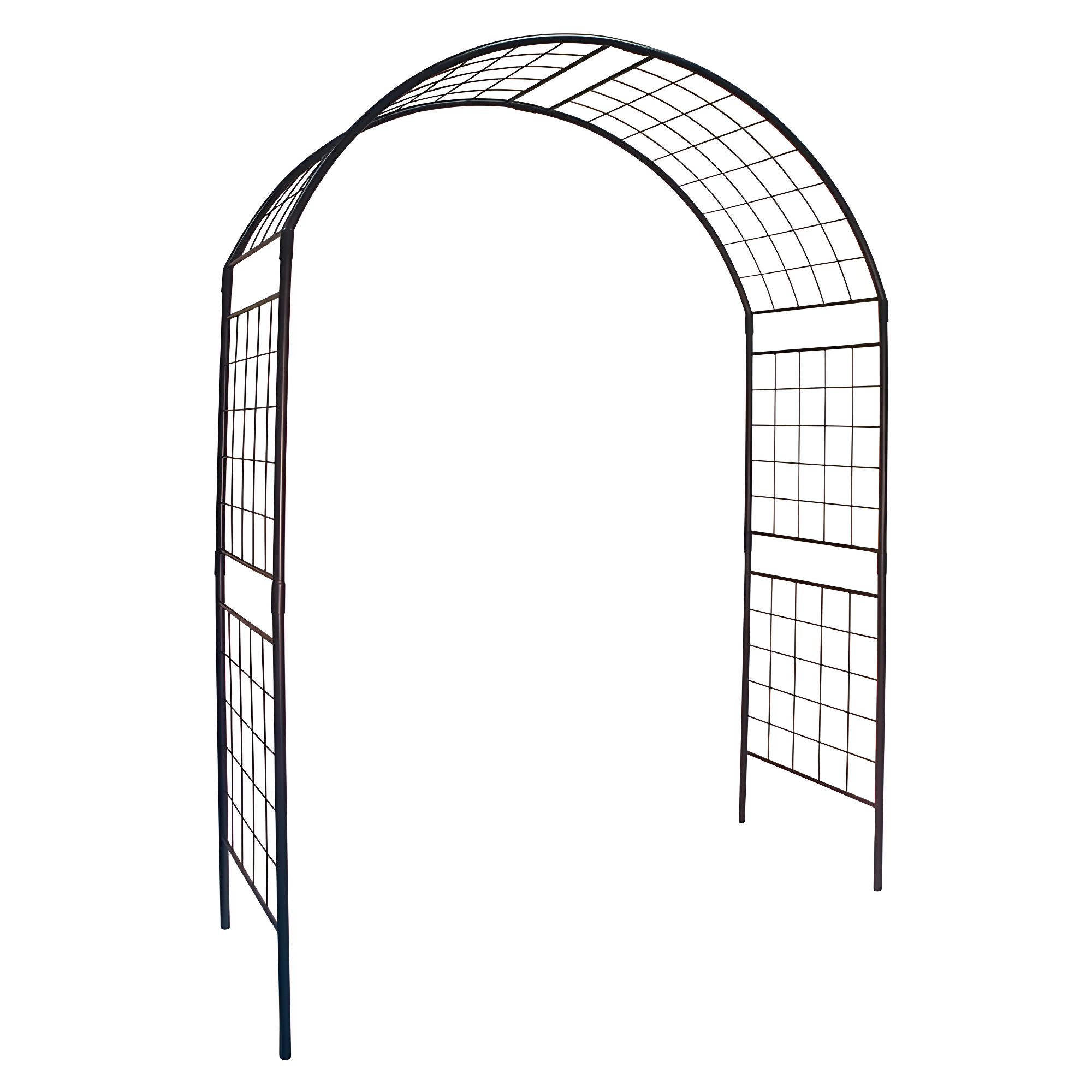 Achla Designs Elegant Handcrafted Monet II Wrought Iron Garden Arbor, 114.5 Inch Tall, Graphite Powder Coated Finish