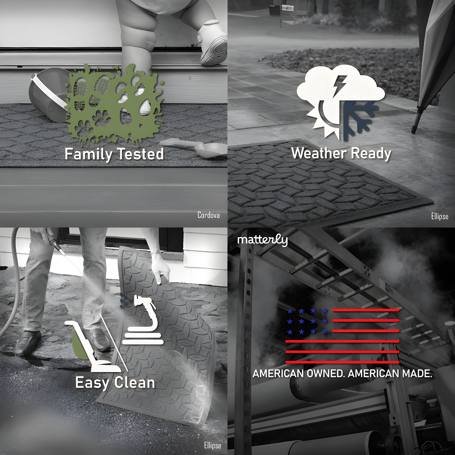 WaterHog Squares Indoor Outdoor Door Mat