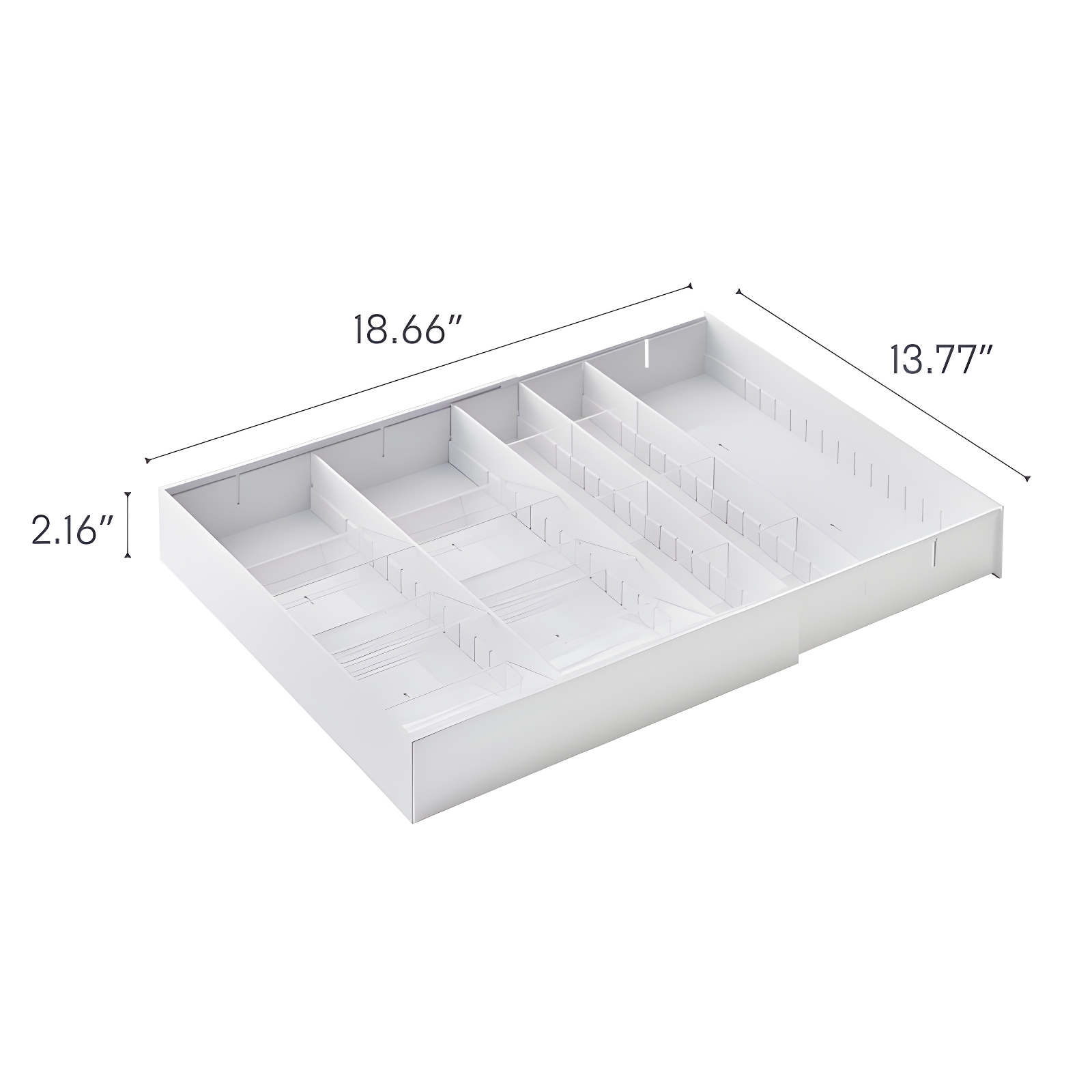 Yamazaki Home Expandable Cutlery Kitchen Utensils Storage Multi-Compartment Silverware Organizer