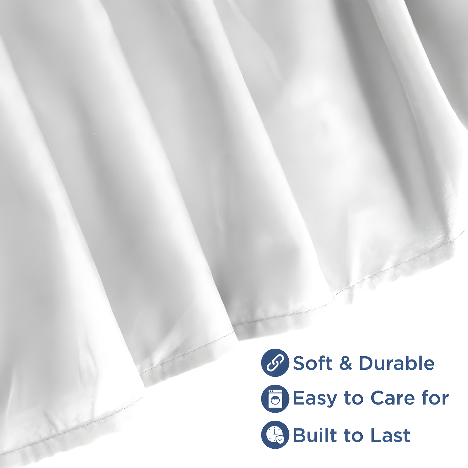 Martex Ruffled Bed Skirt Easy Fit Lightweight 100% Microfiber Dust Ruffle Hotel Quality With 16 inch Tailored Drop