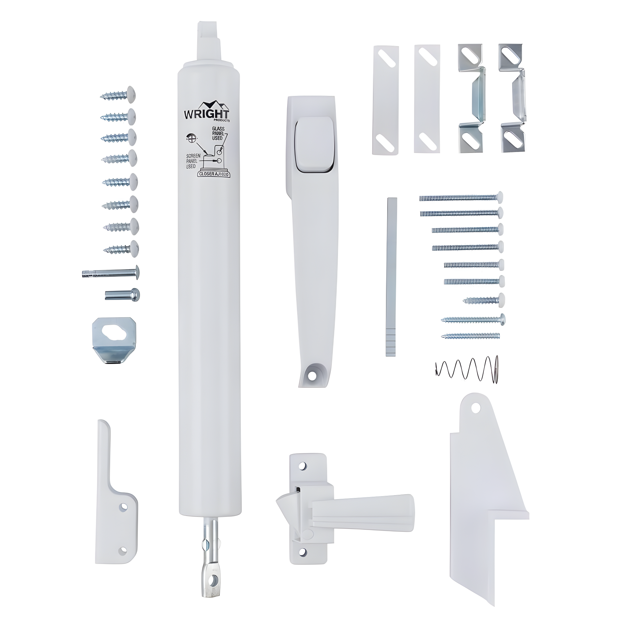Wright White Steel Lanai Door Repair Kit 1 pk