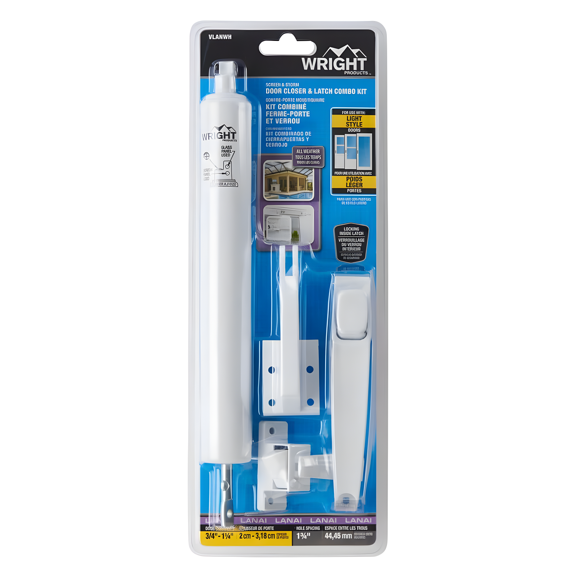 Wright White Steel Lanai Door Repair Kit 1 pk