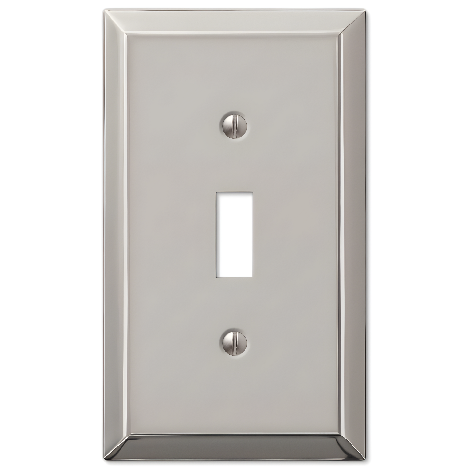 Amerelle 163TPN Century Wallplate, 1 Toggle, Steel, Polished Nickel, 1-Pack