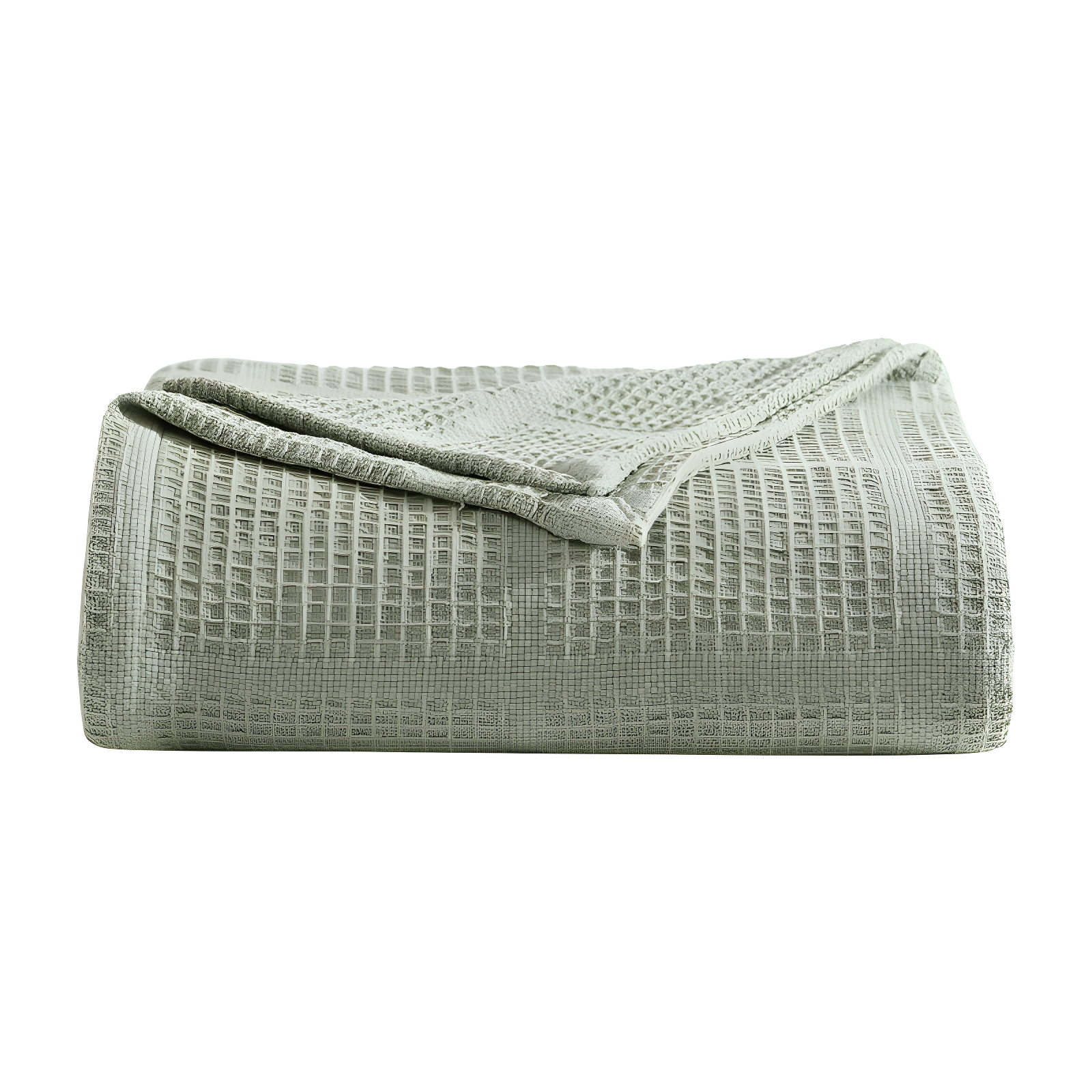 Kenneth Cole Kenneth Cole Waffle Grid Solid Cotton Blanket