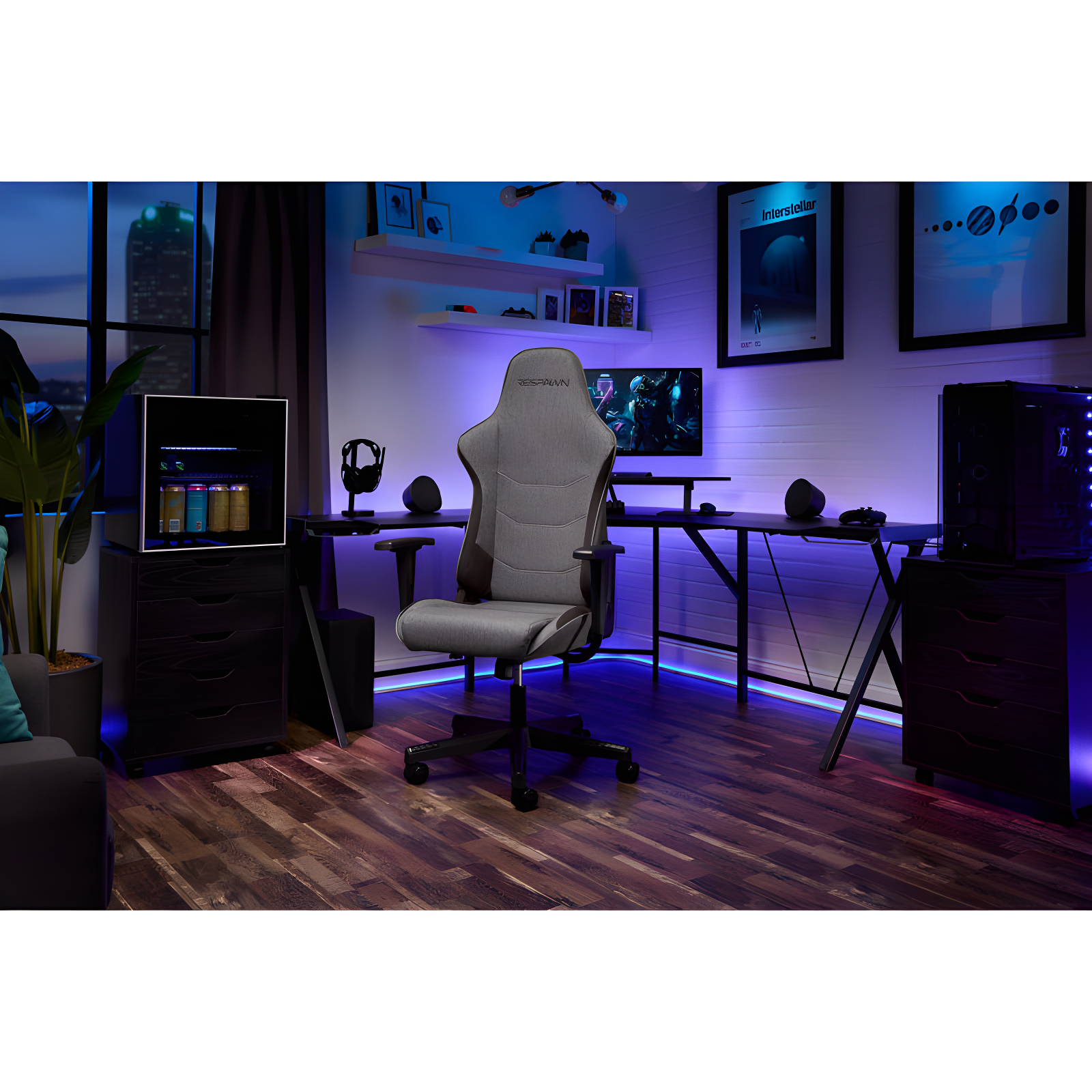 RESPAWN 110 Gaming Chair - Gamer Chair PC Computer Chair, Ergonomic Gaming Chairs, Office Chair with Integrated Headrest, Gaming Chair for Adults 135 Degree Recline with Angle Lock