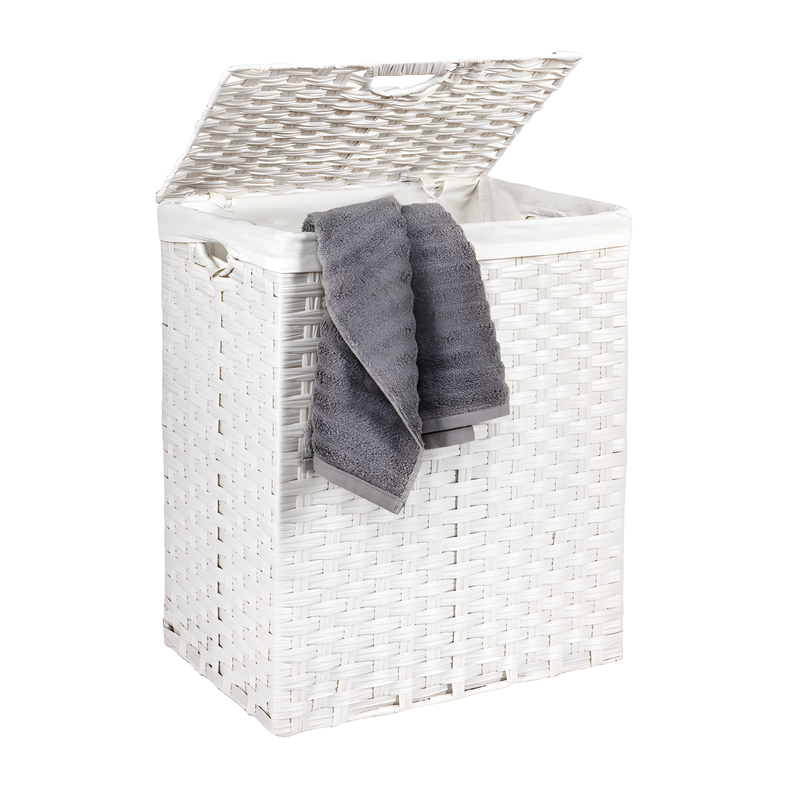 Handwoven Rectangle Laundry Hamper