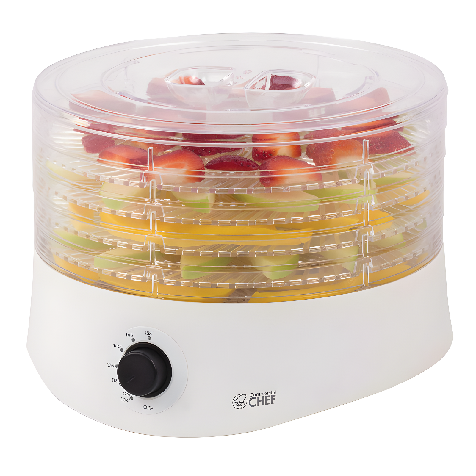 Commercial Chef Commercial Chef Food Dehydrator, Dehydrator Machine for Dehydrated Foods with 5 Drying Tray, White