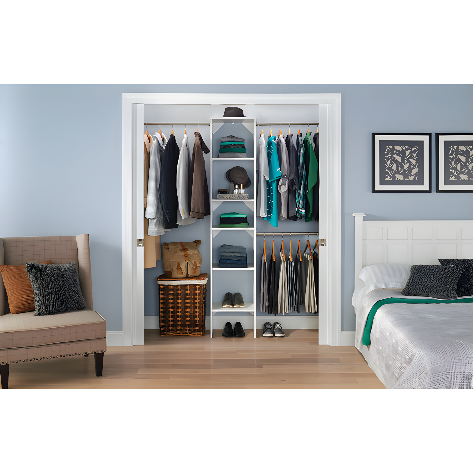 SuiteSymphony 77" to 113" Closet System Starter Kit