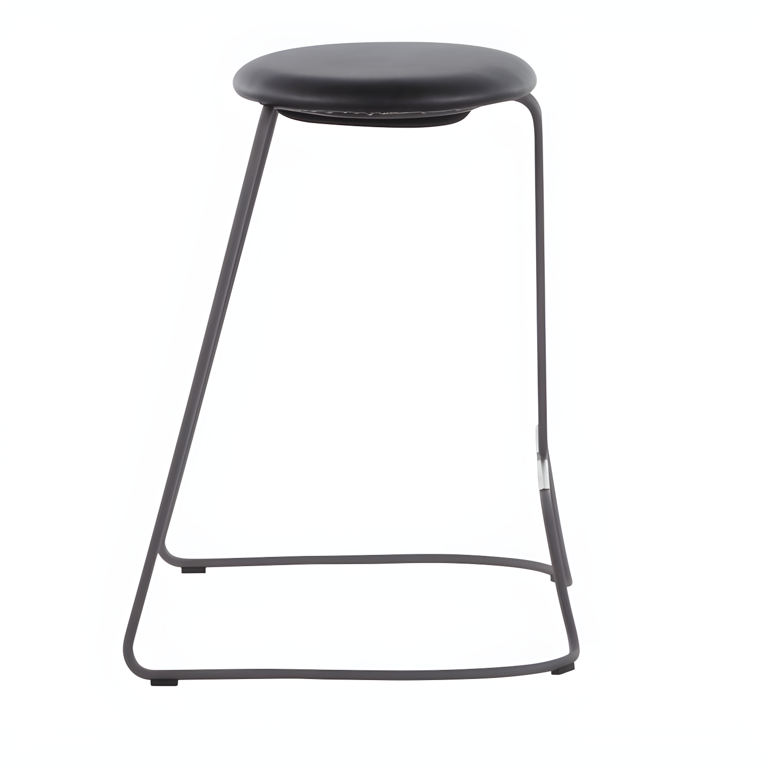 Upholstered Counter Stool with Metal Frame