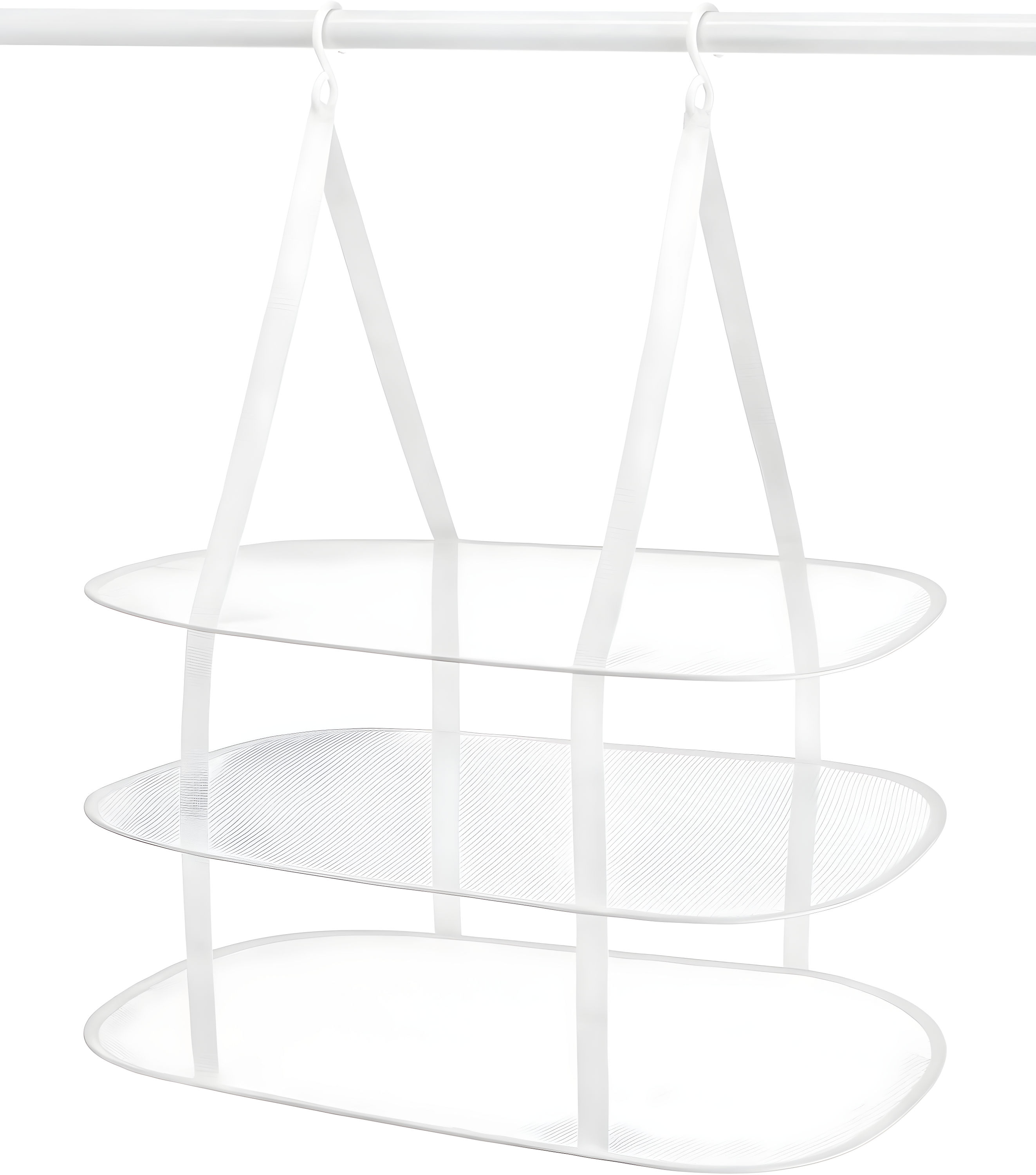 Whitmor  33 x 27.25 x 19.25 in. Steel Hanging Collapsible Clothes Drying Rack, White
