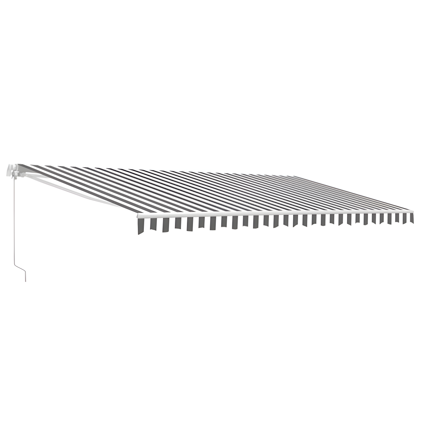 Motorized Retractable White Frame Patio Awning