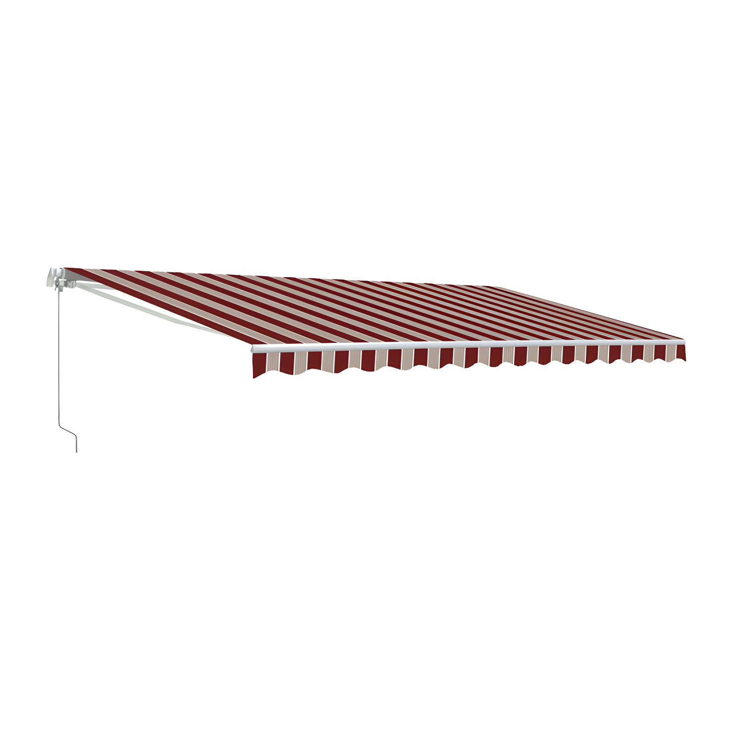 Motorized Retractable White Frame Patio Awning