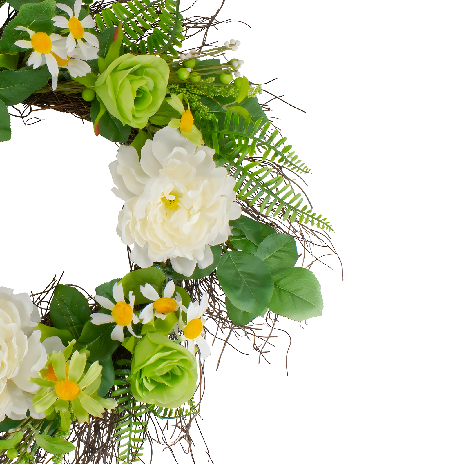 Northlight Mixed Floral Artificial Spring Wreath, 22-Inch