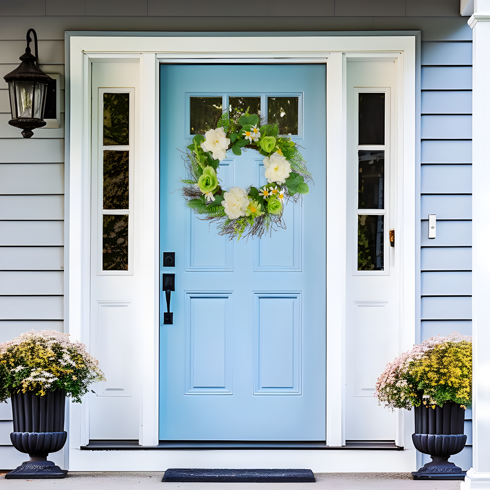 Northlight Mixed Floral Artificial Spring Wreath, 22-Inch