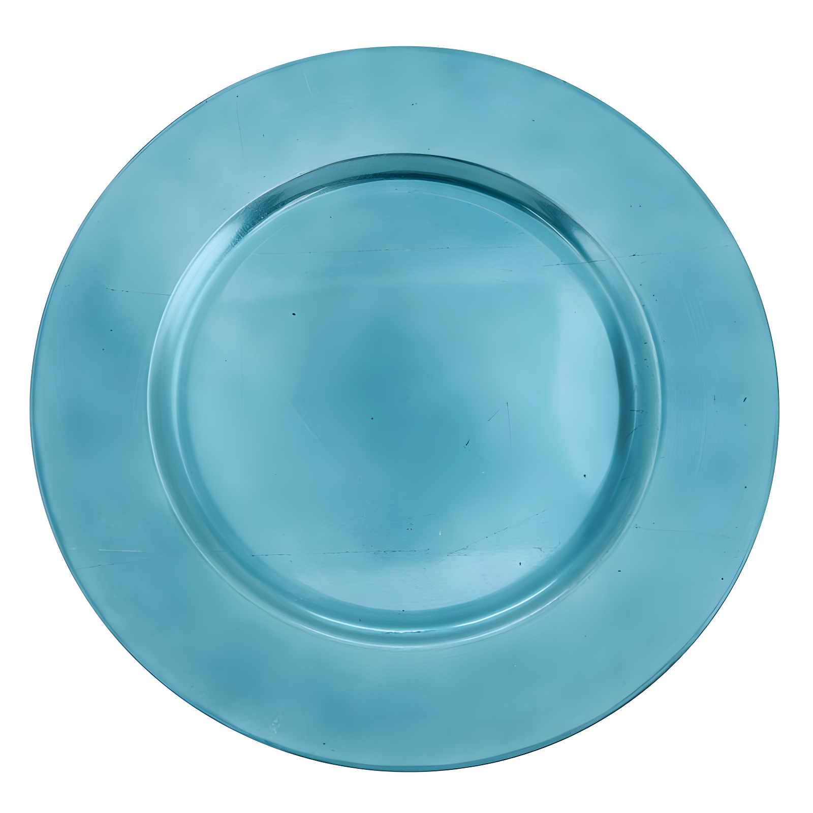 Saro Lifestyle Classic Solid Color Charger Plates, Teal, 13" Round