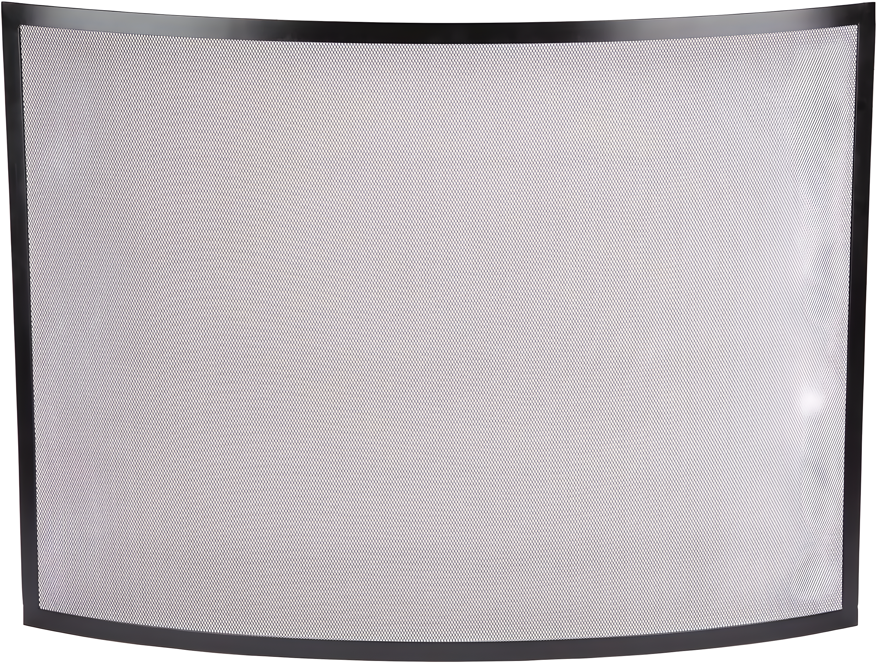 UniFlame Single Panel Curved Black Wrought Iron Screen