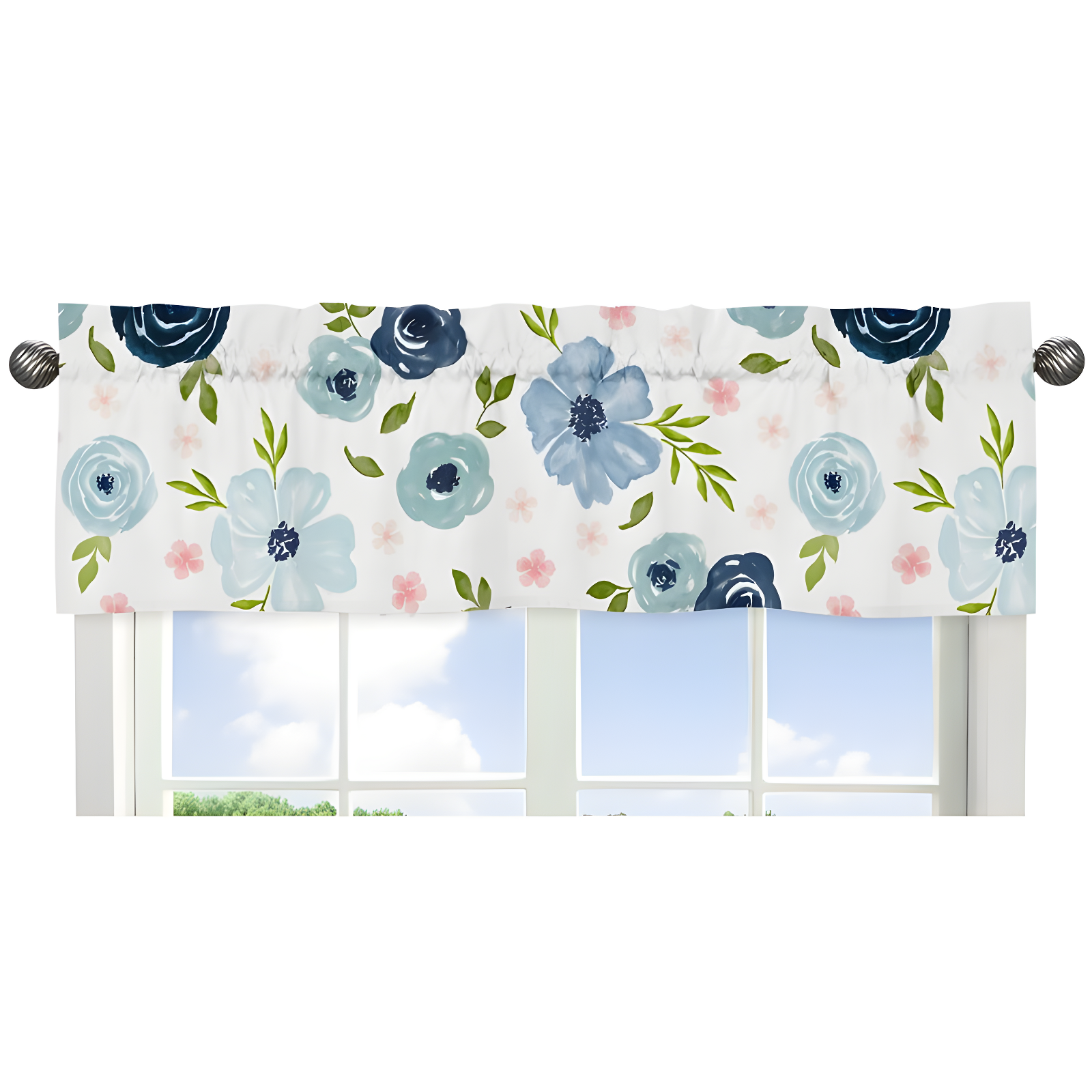 Sweet Jojo Designs Floral Tailored 54'' Window Valance