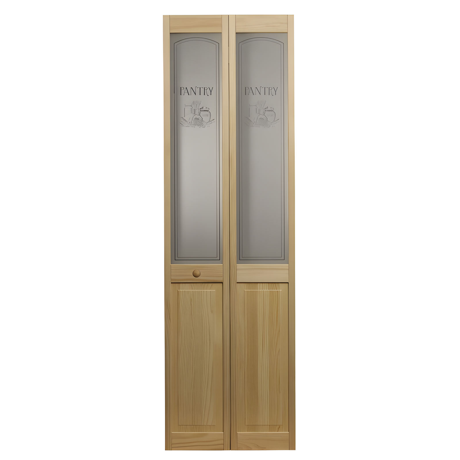 80'' Solid Wood Glass Unfinished Bi-Fold Door