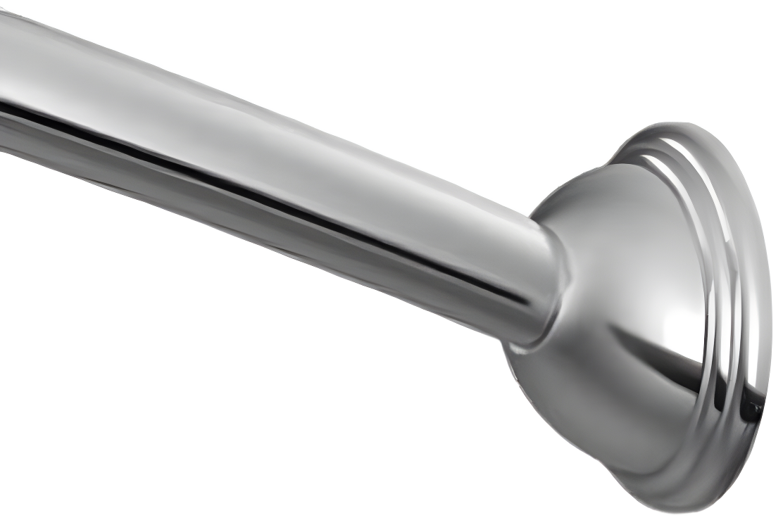 Moen Adjustable Curved Shower Rod 72 " X 72 " Chrome Finish