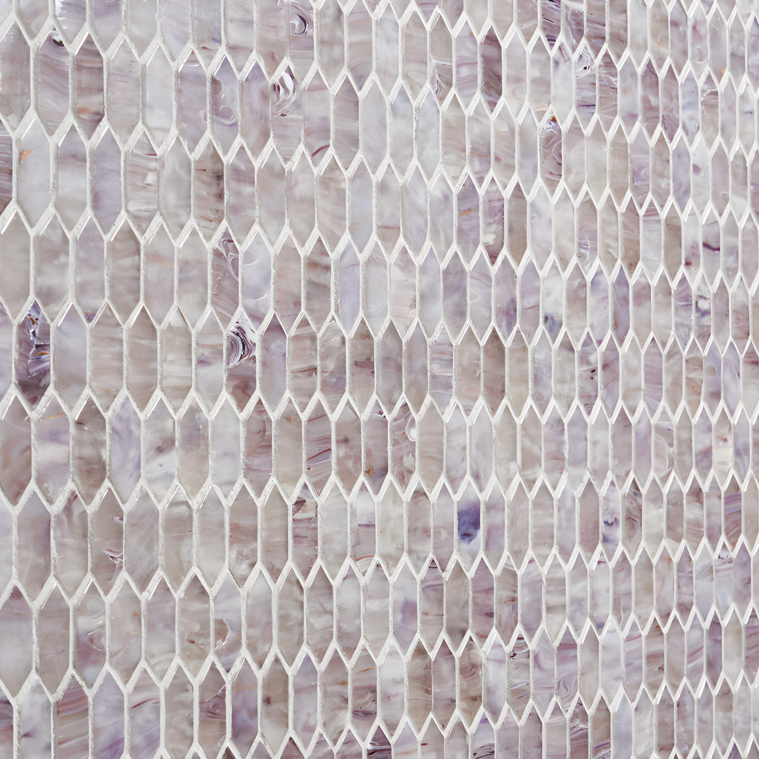 Whisper 11.61" x 11.73" Polished Mini Picket Glass Mosaic Wall Tile (0.94 Sq. Ft. / each)