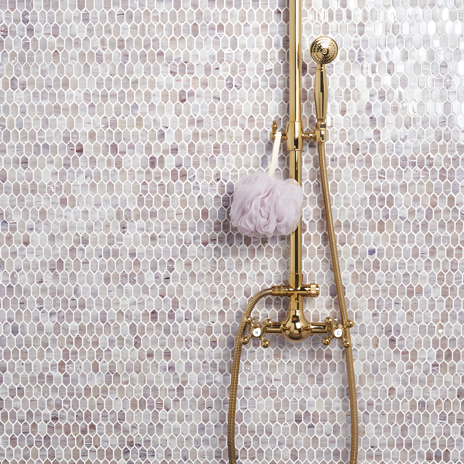 Whisper 11.61" x 11.73" Polished Mini Picket Glass Mosaic Wall Tile (0.94 Sq. Ft. / each)
