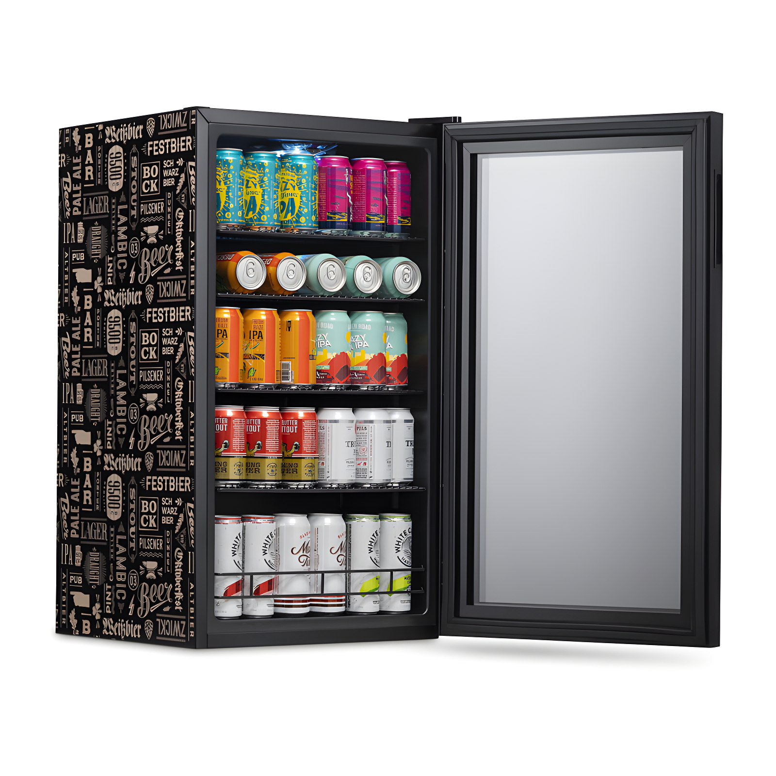 Newair Newair Custom Designed Freestanding 126 Can Beer Fridge with SplitShelf
