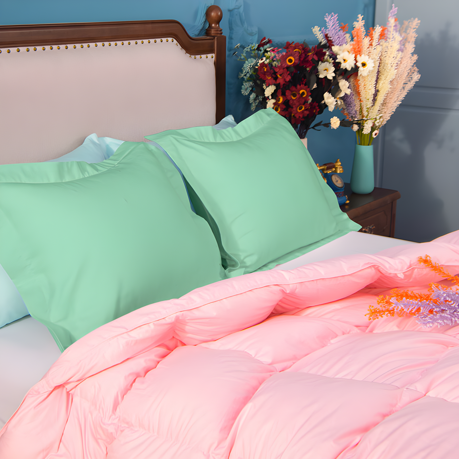 Bed Pillow Shams, 1800 Brushed Microfiber Oxford Pillowcases - NTBAY (Set of 2)