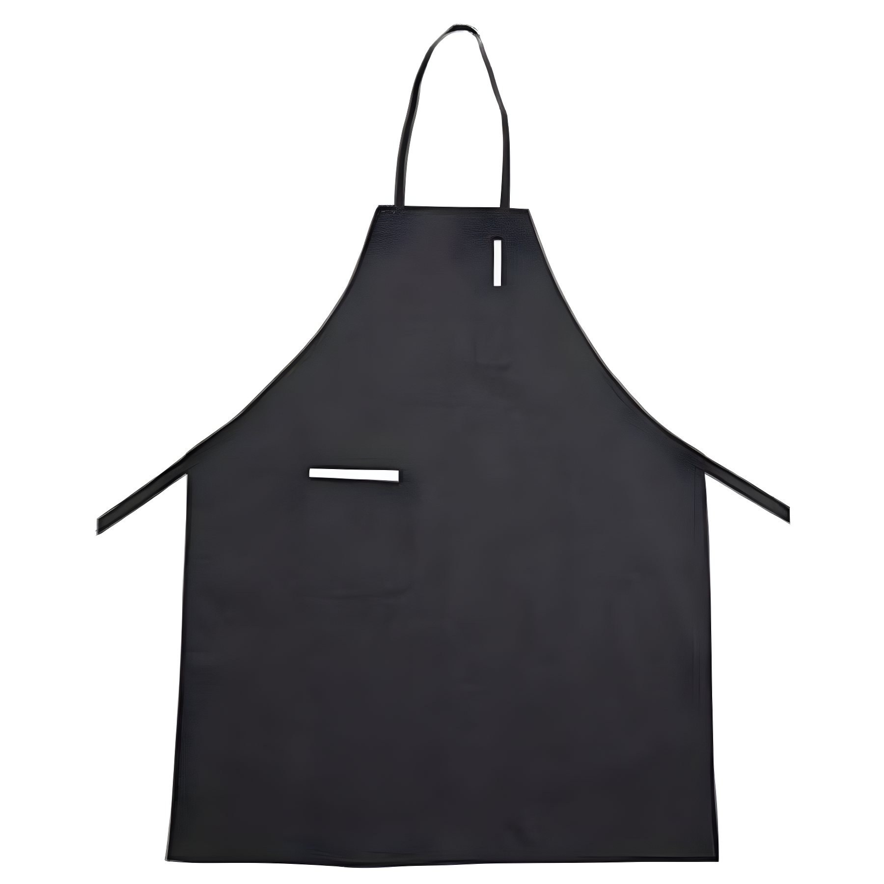 winco ba-pbk full length bib apron with pocket, black