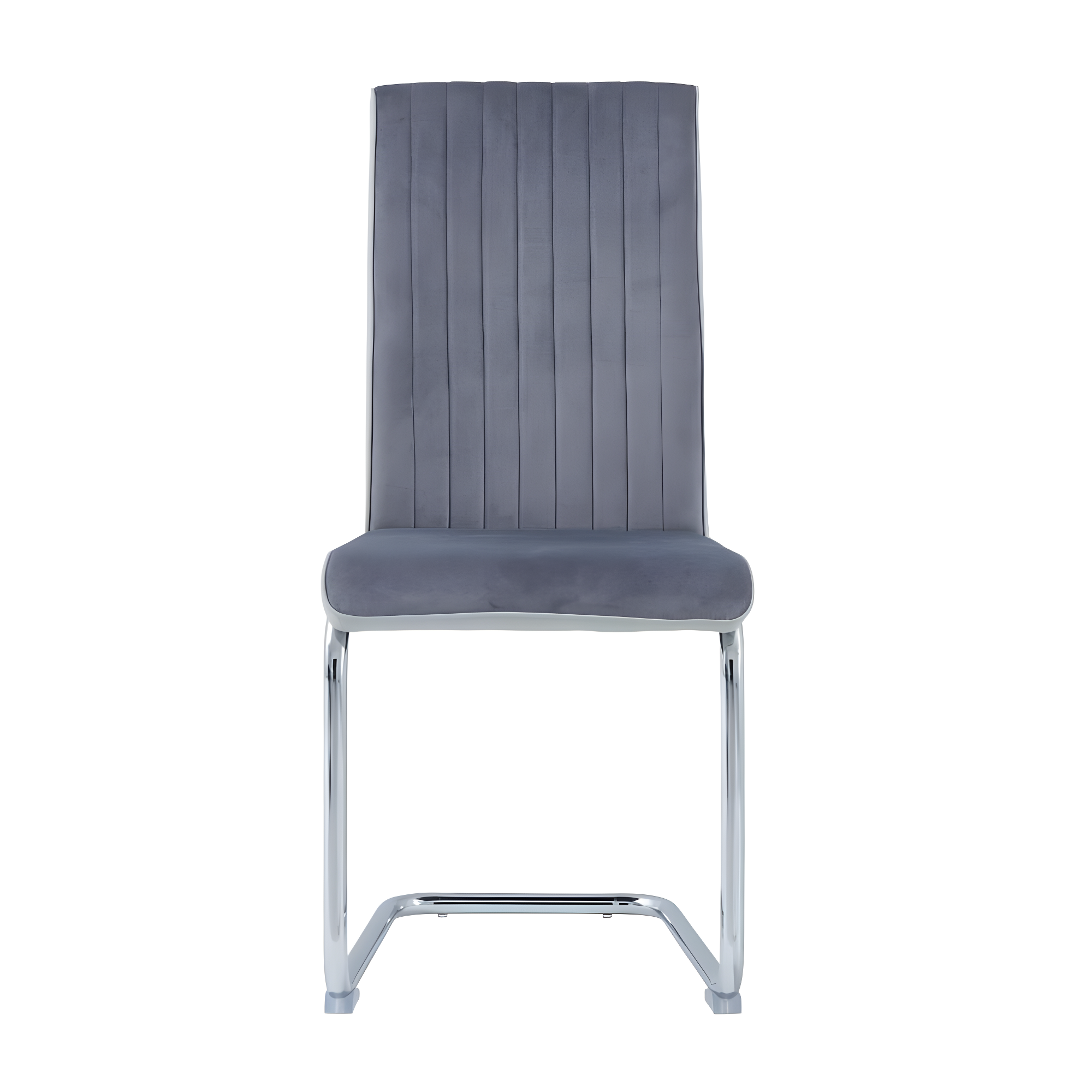 Global Furniture USA D4957 Fabric Dining Chairs Velvet in Gray (Set of 4)