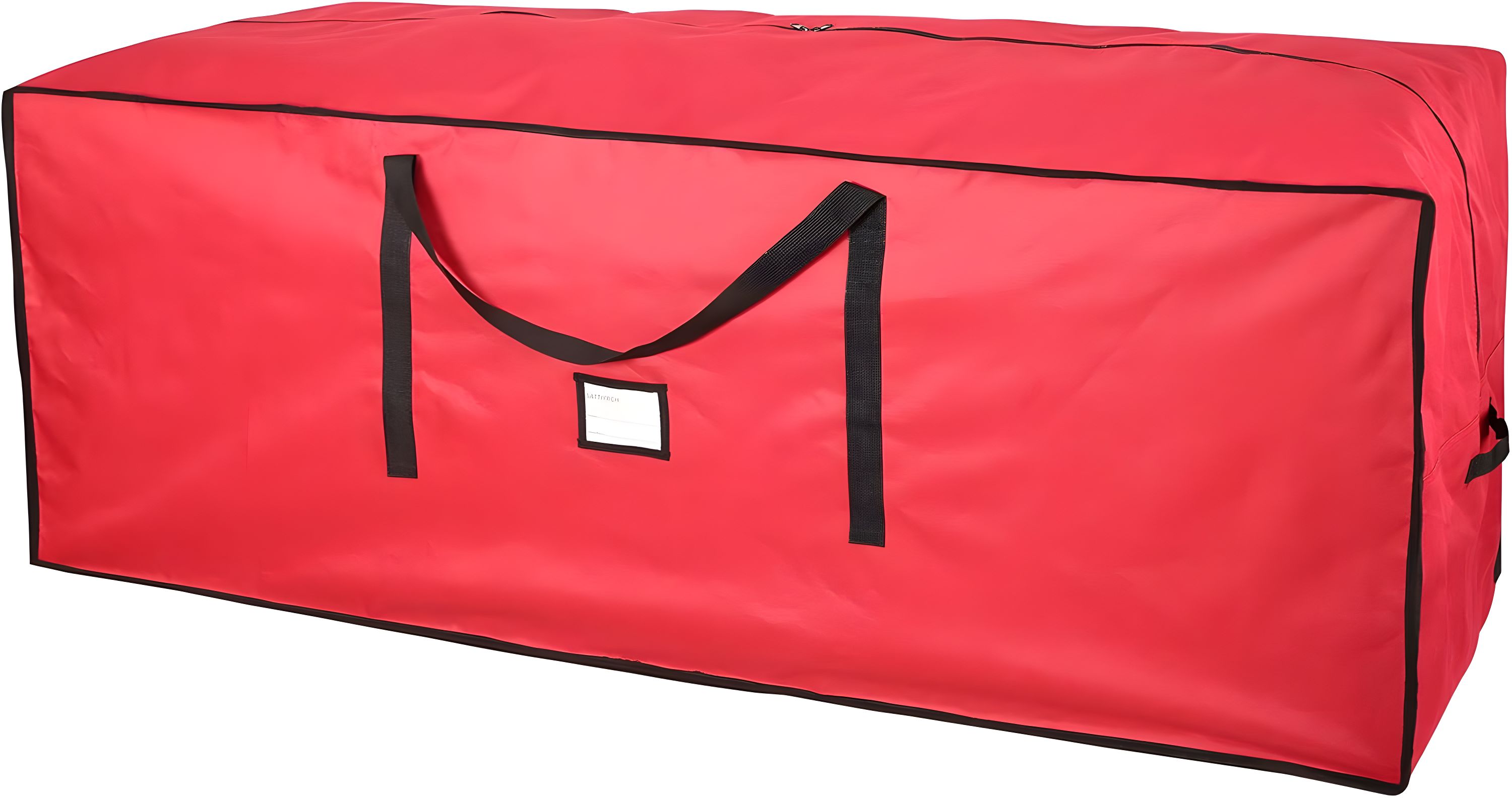 Sattiyrch Christmas Tree Storage Bag,Fits Up to 9 ft Tall Artificial Tree,Heavy Duty 600D Canvas Red Christmas Tree Storage Container with Sleek Dual Zipper and Durable Handles