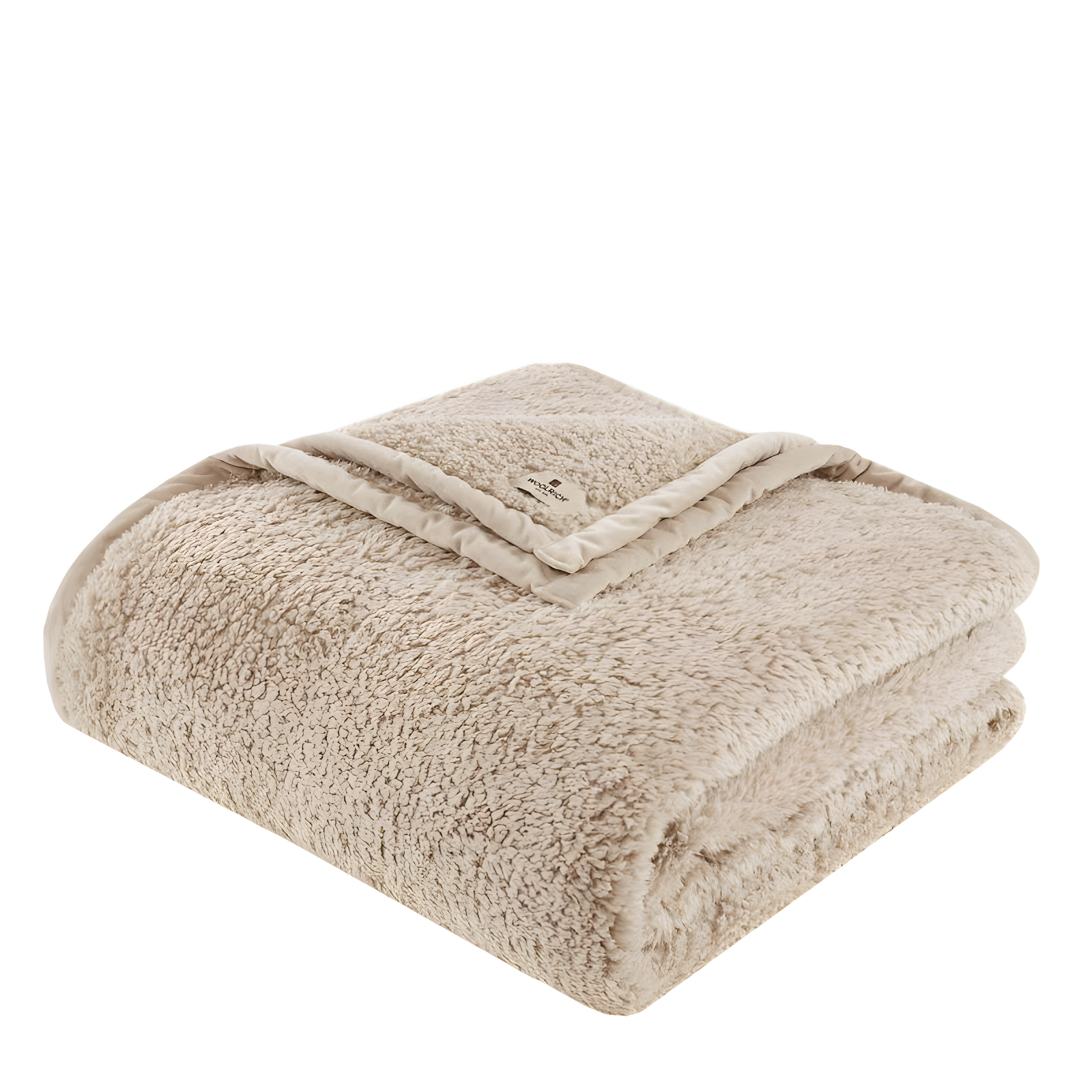 Twin Burlington Berber Bed Blanket Tan: Woolrich, Transitional Style, Velvet Construction, Machine Washable