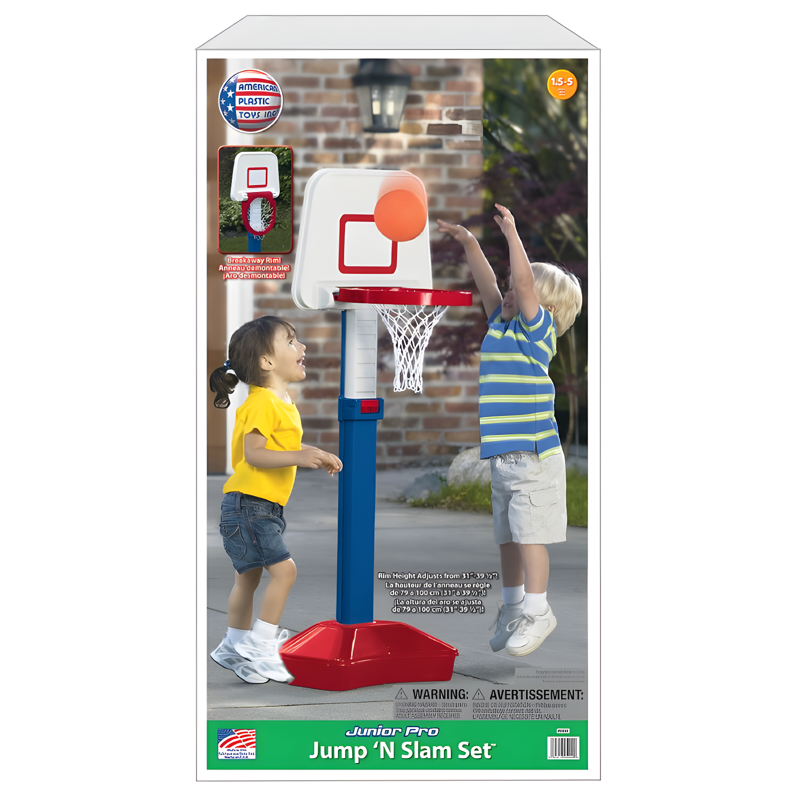 American Plastic Toys Jump N Slam Basketball Set