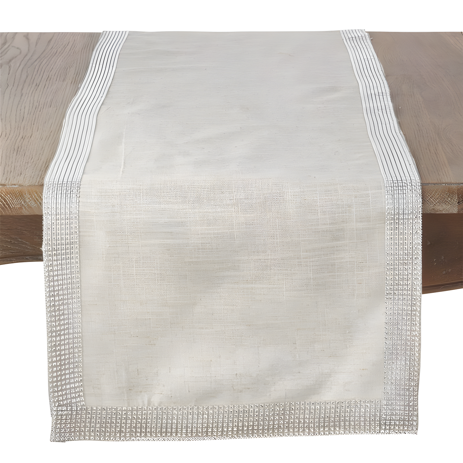Saro Lifestyle Studded Runner, Silver, 16" x 120"
