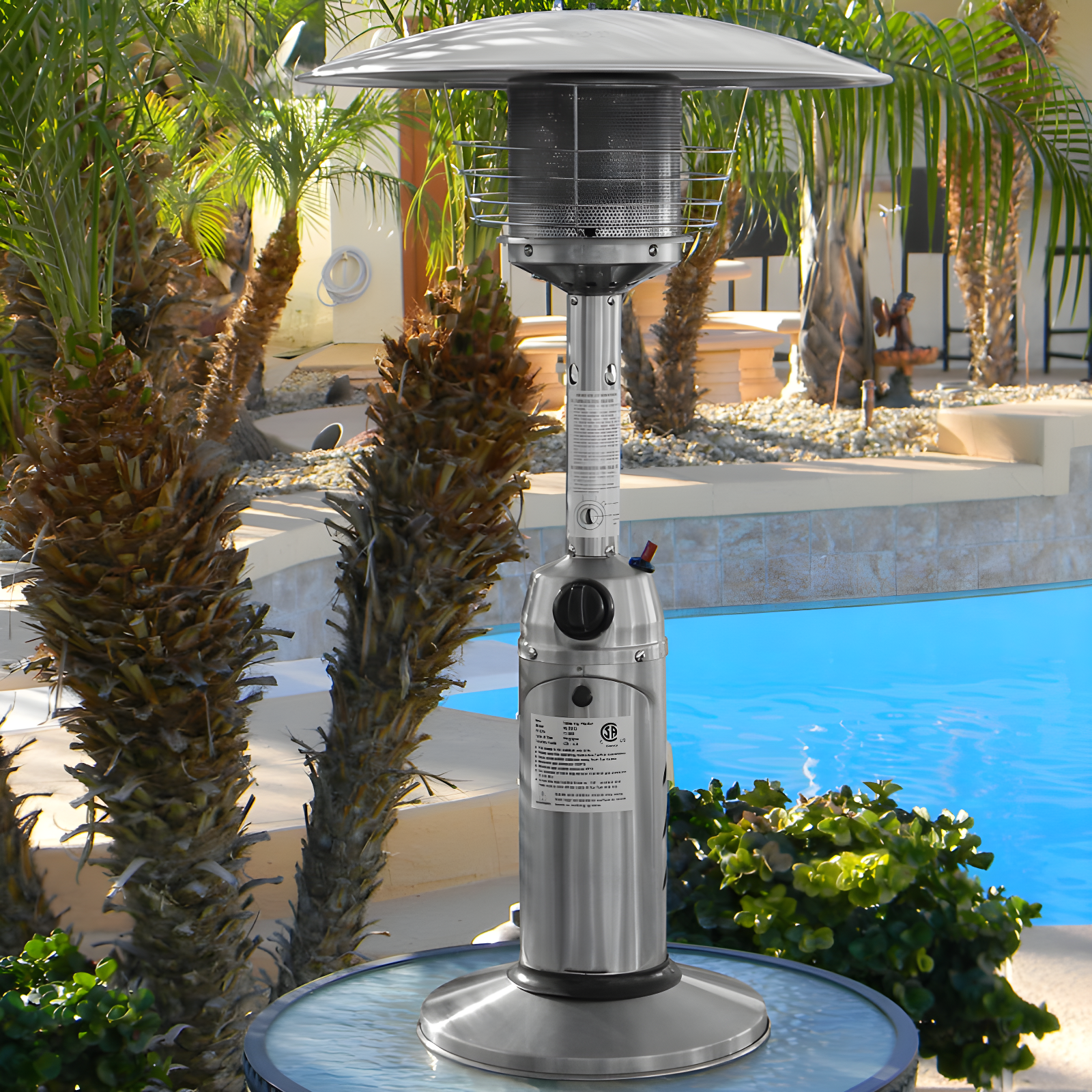 Miceli 11000 Stainless Steel Propane Tabletop Patio Heater