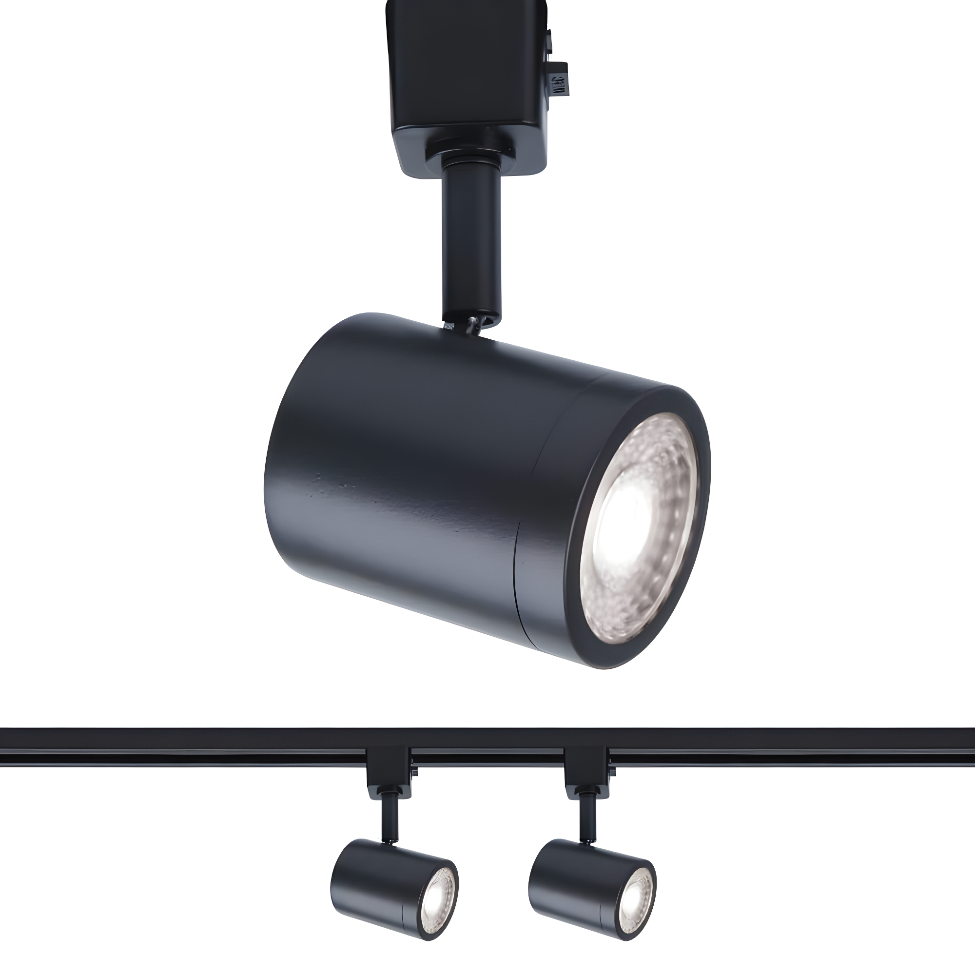 WAC Lighting Charge 10W LED Aluminum Track Head for H Track in Black (Set of 2)