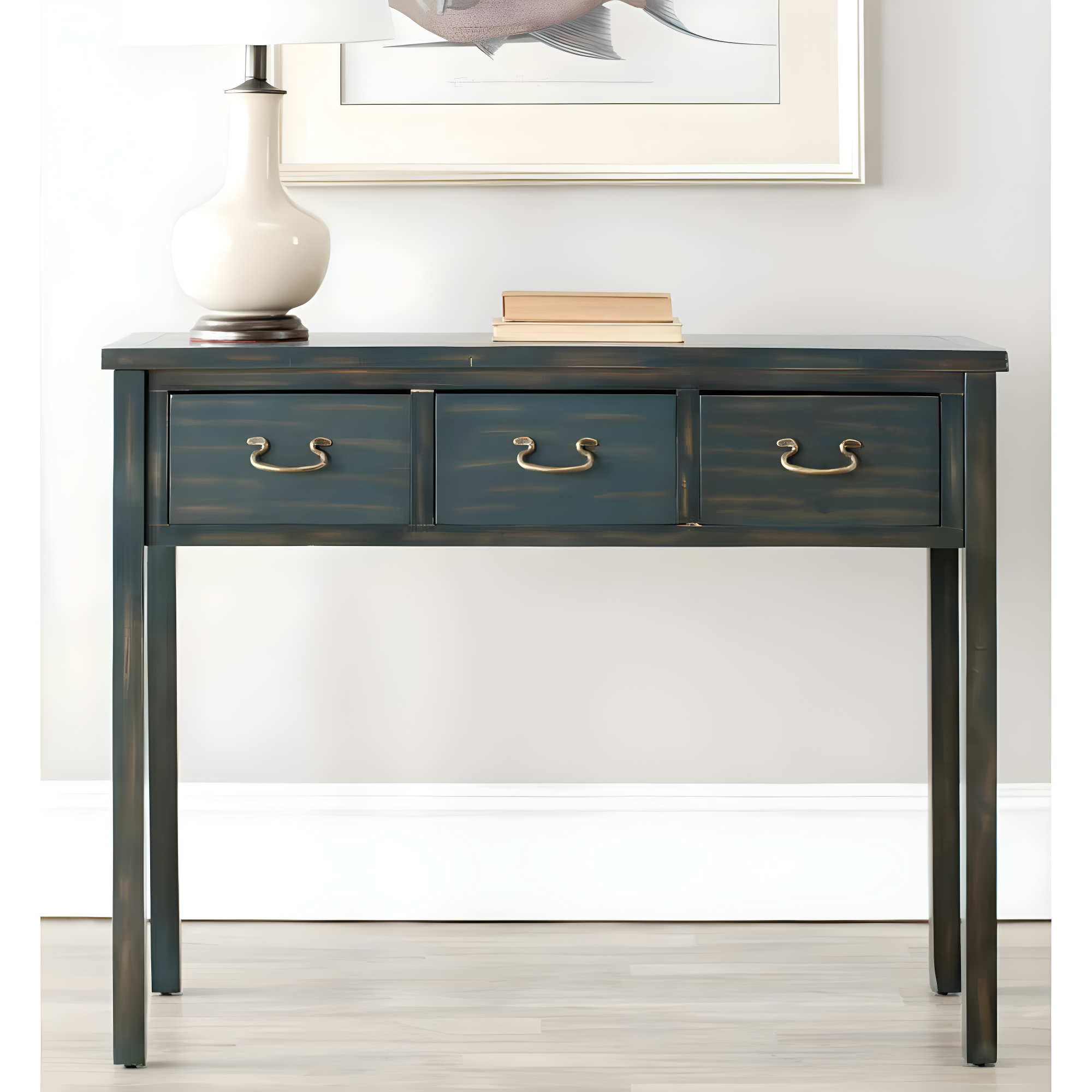 SAFAVIEH Cindy Console Table With Storage Drawers Dark Teal