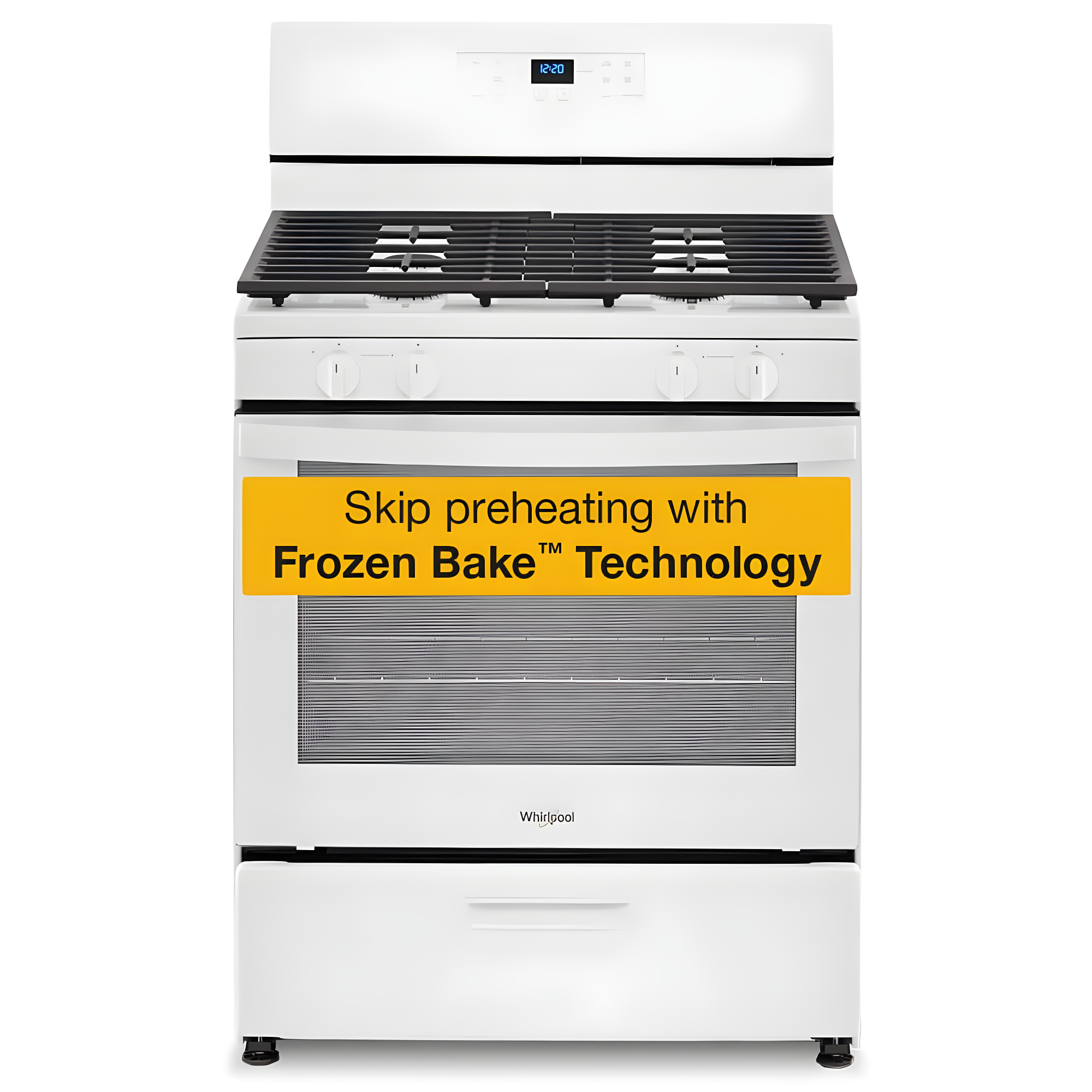 WHIRLPOOL WFG320M0MW 30" free standing gas range