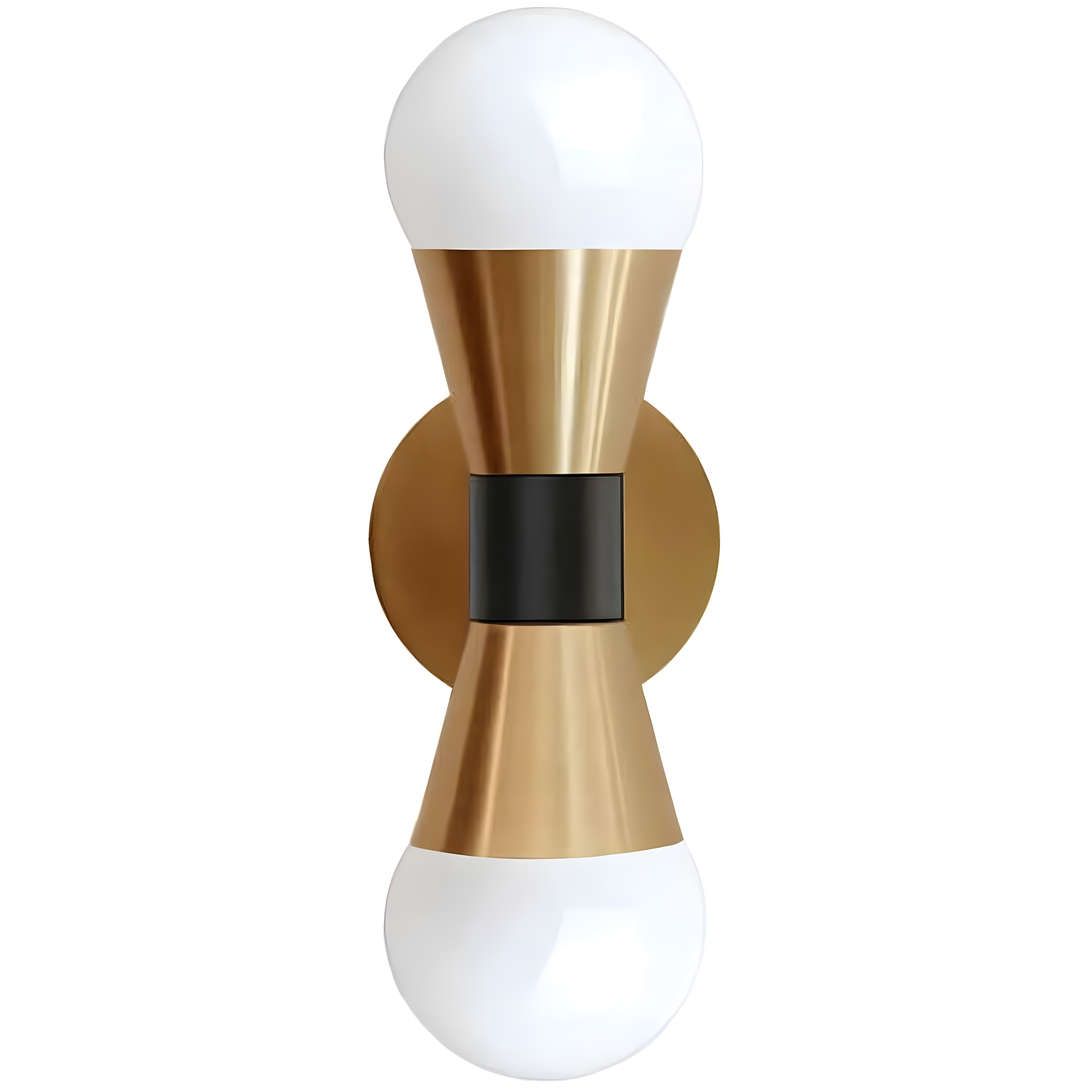 Dainolite - Fortuna - 2 Light Wall Sconce-Aged Brass/Matte Black Finish-Matte