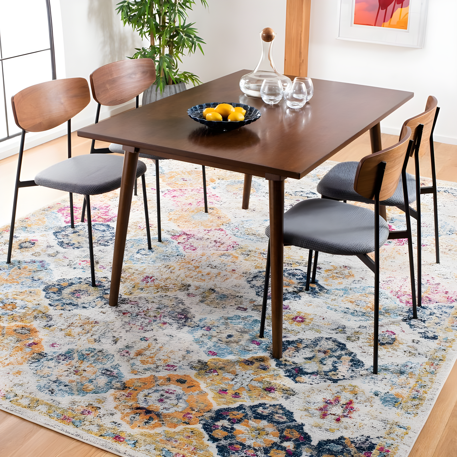 Madison MAD611 Power Loomed Indoor Area Rug - Cream/Multi - 10'x14' - Safavieh